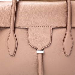 Pre Owned Tod's Beige  Leather Joy Medium Tote 