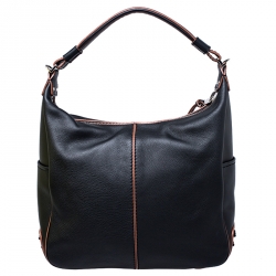 Pre Owned Tod's Black Leather Medium Miky Hobo