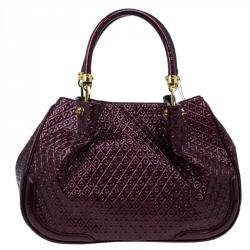 Tod's Signature Burgundy Patent Top Handle