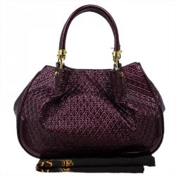 Tod's Signature Burgundy Patent Top Handle