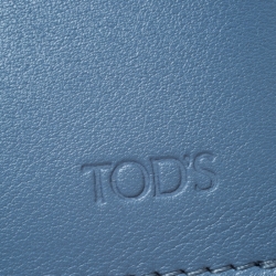 Pre Owned Tod's Light Blue Leather Card Holder
