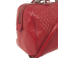 Tod’s Signature Red Patent Medium Duffle Bag