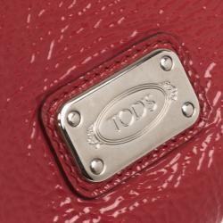 Tod’s Signature Red Patent Medium Duffle Bag