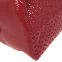 Tod’s Signature Red Patent Medium Duffle Bag