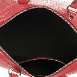 Tod’s Signature Red Patent Medium Duffle Bag