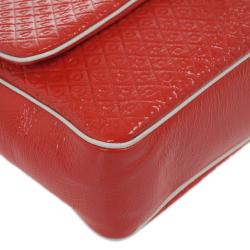 مملوكة مسبقًا Tod's Signature Coral Patent Tracollina Flap Bag