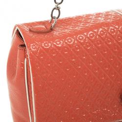 مملوكة مسبقًا Tod's Signature Coral Patent Tracollina Flap Bag