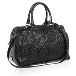 مملوكة مسبقًا Tod's Black Patent Signature Medium Bauletto Bag