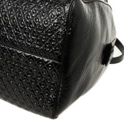 مملوكة مسبقًا Tod's Black Patent Signature Medium Bauletto Bag