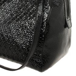 مملوكة مسبقًا Tod's Black Patent Signature Medium Bauletto Bag