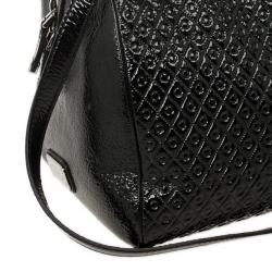 مملوكة مسبقًا Tod's Black Patent Signature Medium Bauletto Bag