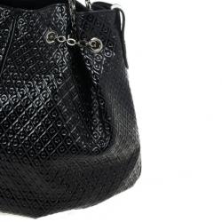 Tod`s Signature Medium Black Patent Leather Tote Bag