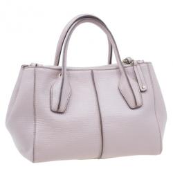 مملوكة مسبقًا Tod's Nude Leather Small D-Styling Tote Bag