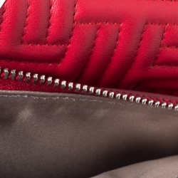 Pre Owned Tod's Red Leather Trifold Wallet