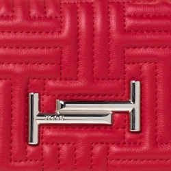 Pre Owned Tod's Red Leather Trifold Wallet