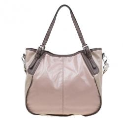 مملوكة مسبقًا Tod's Beige Coated Canvas Gline Tote