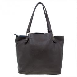 Pre Owned Tod's Brown Leather Medium Flower Tote