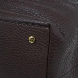 Pre Owned Tod's Brown Leather Medium Flower Tote