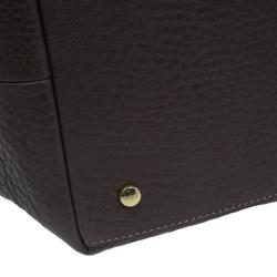 Pre Owned Tod's Brown Leather Medium Flower Tote
