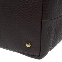 Pre Owned Tod's Brown Leather Medium Flower Tote