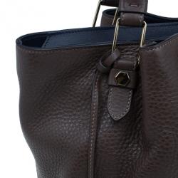Pre Owned Tod's Brown Leather Medium Flower Tote