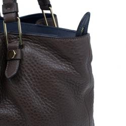 Pre Owned Tod's Brown Leather Medium Flower Tote