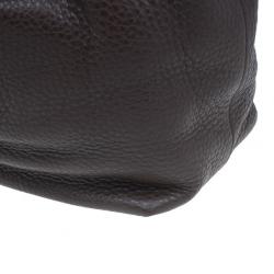 Pre Owned Tod's Brown Leather Medium Flower Tote