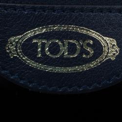 Pre Owned Tod's Brown Leather Medium Flower Tote