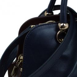 مملوكة مسبقًا Tod's Navy Leather Small Sella Bowler Bag
