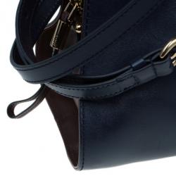 مملوكة مسبقًا Tod's Navy Leather Small Sella Bowler Bag