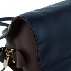 مملوكة مسبقًا Tod's Navy Leather Small Sella Bowler Bag