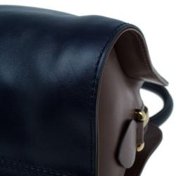 مملوكة مسبقًا Tod's Navy Leather Small Sella Bowler Bag
