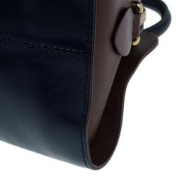 مملوكة مسبقًا Tod's Navy Leather Small Sella Bowler Bag