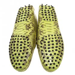 Pre Owned حذاء لوفرز تودز دوبل T جلد ثعبان ثنائي اللون مقاس 39