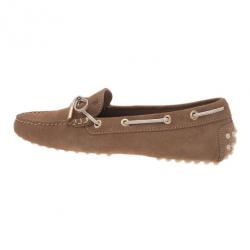 مملوكة مسبقًا Tod's Brown Suede Bow Loafers Size 39.5