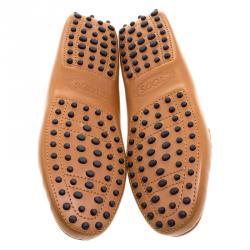 Pre Owned Tod's Two Tone Embossed Python Leather Horsebit Loafers Size 37