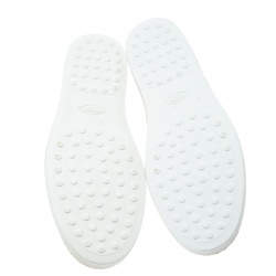 مملوكة مسبقًا Tod's Cream Textured Leather Francesina Espadrille Slip On Sneakers Size 39.5