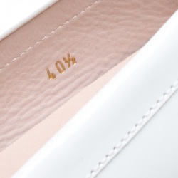 Pre Owned Tod's White Patent Leather Penny Loafers Size 40.5