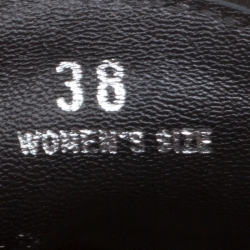 Pre Owned Tod's Black Leather Gomma Maxi Double T Court Loafer Pumps Size 38