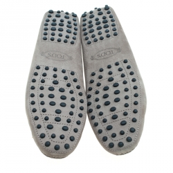 Pre Owned Tod's Beige Suede Bow Loafers Size 40