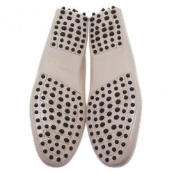 مملوكة مسبقًا حذاء لوفر تودز بيني جلد لامع وردي مقاس 39.5