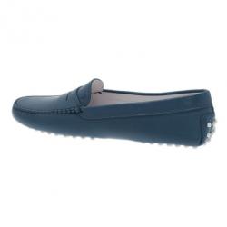 مملوكة مسبقًا Tod's Blue Leather Penny Loafers Size 40