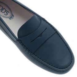 مملوكة مسبقًا Tod's Blue Leather Penny Loafers Size 40