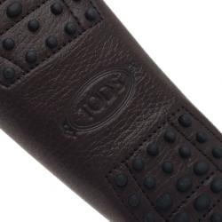 Pre Owned حذاء لوفر تودز فيونكة جلد بني مقاس 40.5