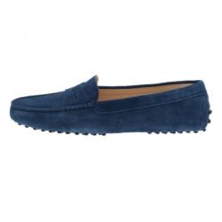 مملوكة مسبقًا Tod's Blue Suede Penny Loafers Size 40
