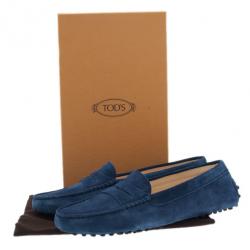 مملوكة مسبقًا Tod's Blue Suede Penny Loafers Size 40