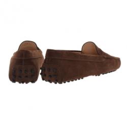 مملوكة مسبقًا حذاء لوفر تودز بيني جلد مدبوغ بني مقاس 38.5