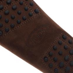 مملوكة مسبقًا حذاء لوفر تودز بيني جلد مدبوغ بني مقاس 38.5