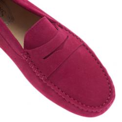 Pre Owned حذاء لوفر تودز بيني جلد مدبوغ وردي مقاس 40