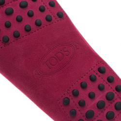 Pre Owned حذاء لوفر تودز بيني جلد مدبوغ وردي مقاس 40